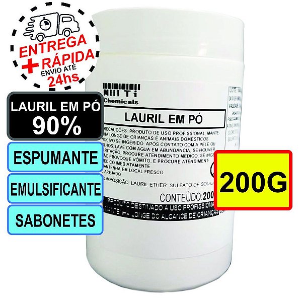 Lauril em pó - Multichemicals - 200g - pote