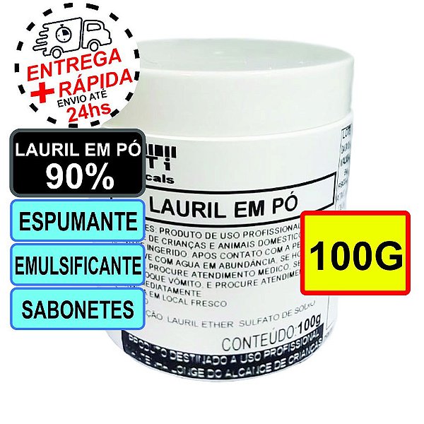 Lauril em pó - Multichemicals - 100g - pote