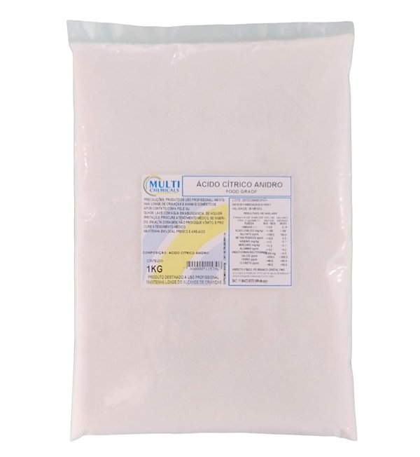 Acido cítrico anidro - 1KG - Alimentício- food grade