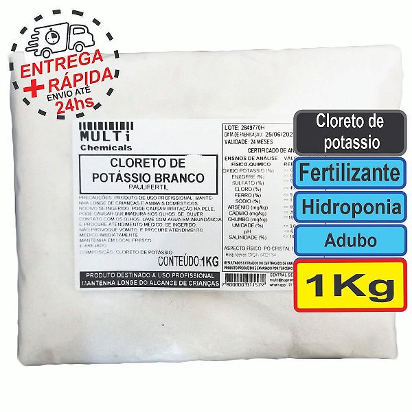 Cloreto de Potássio - 1KG