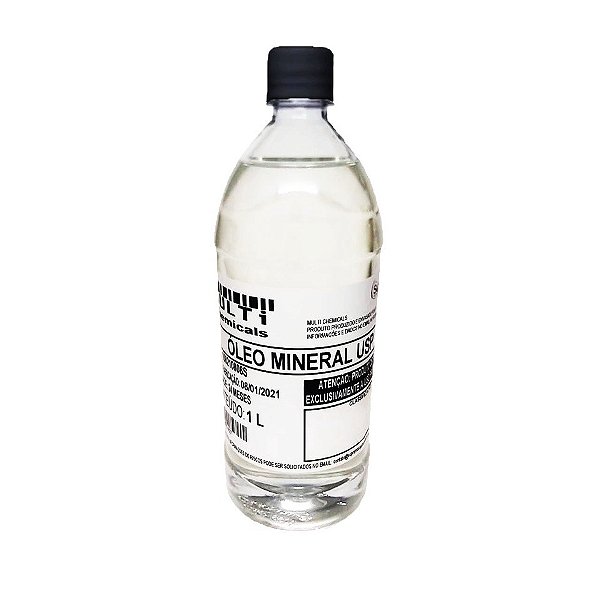 Óleo mineral USP - 1L - puro - grau alimentício