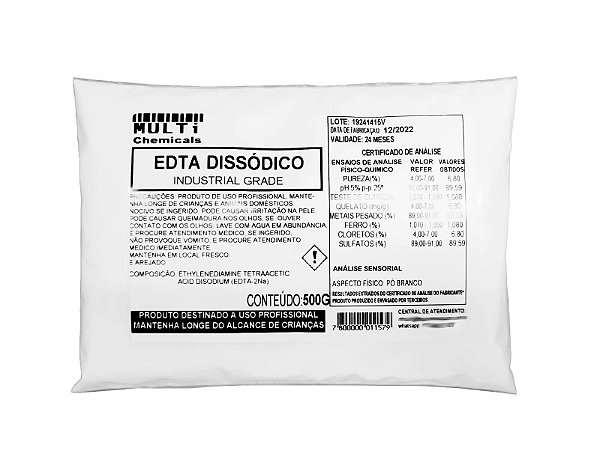 Edta Dissódico Pó - 500g