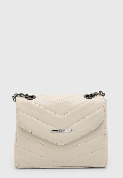 BOLSA PEQUENA MATELASSÊ OFF-WHITE
