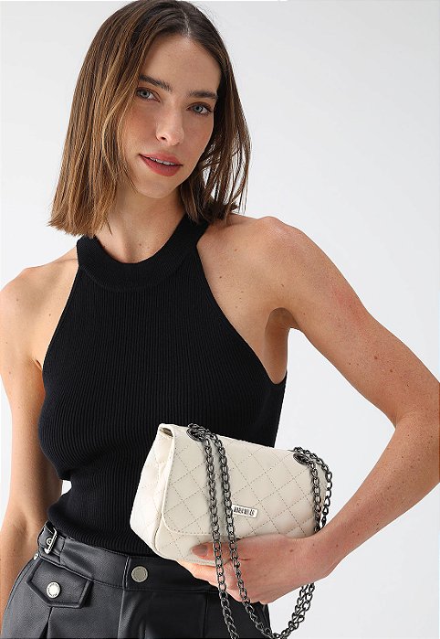 BOLSA PEQUENA OFF-WHITE