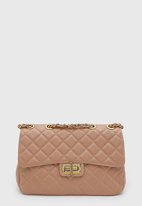BOLSA MATELASSÊ NUDE