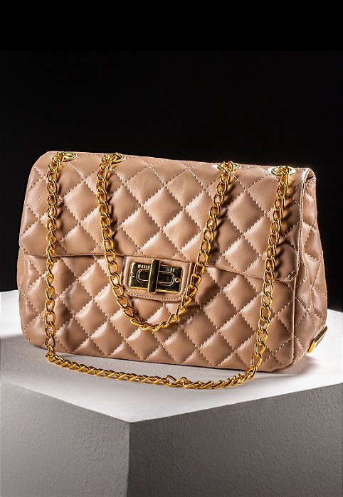 BOLSA MATELASSÊ NUDE