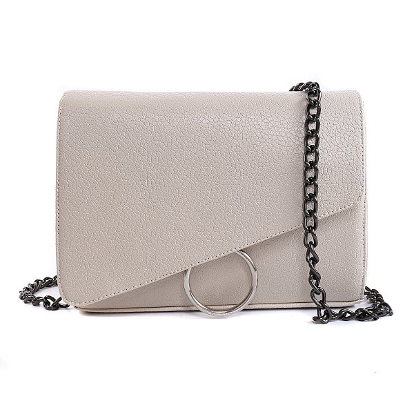 Bolsa Maria Milão Transversal Anel Off-White