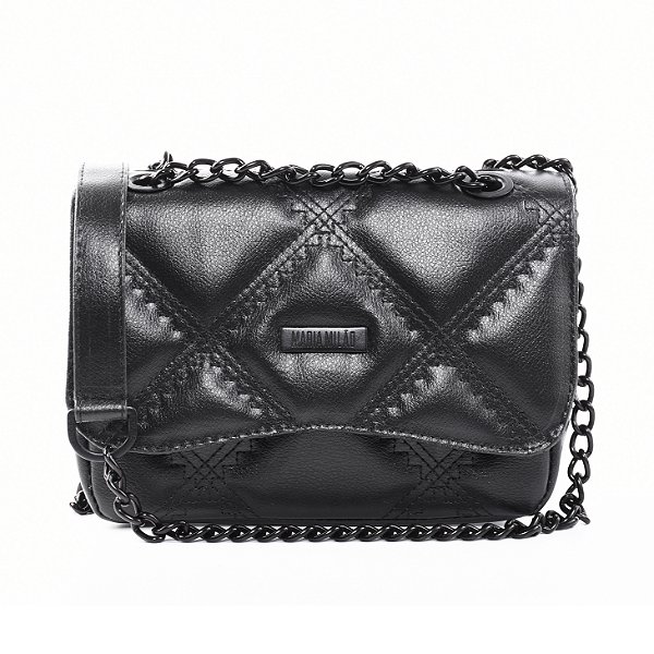 Bolsa Maria Milão Pequena Matelassê All-Black