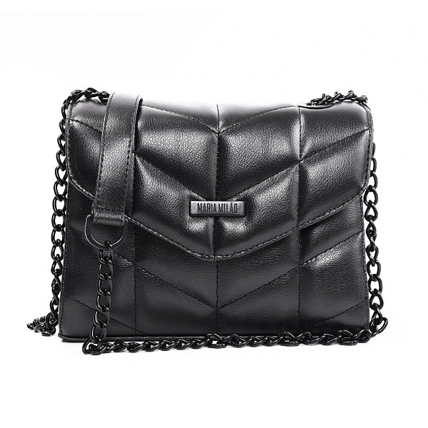Bolsa Maria Milão Pequena Matelassê All-Black