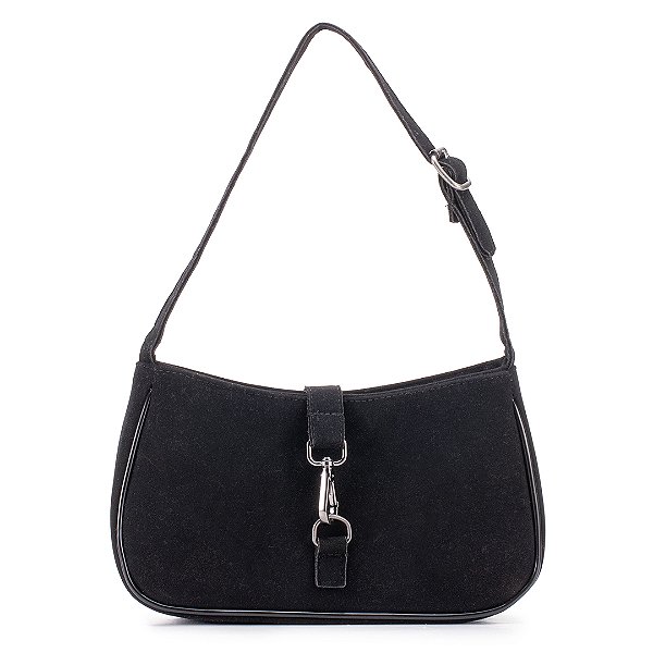 Bolsa Maria Milão Charme Camurça Preta