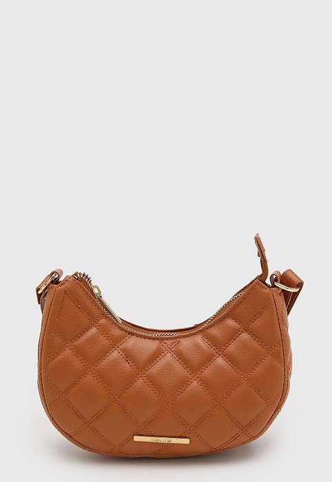 Bolsa Pequena Maria Milão Roma Matelassê Caramelo