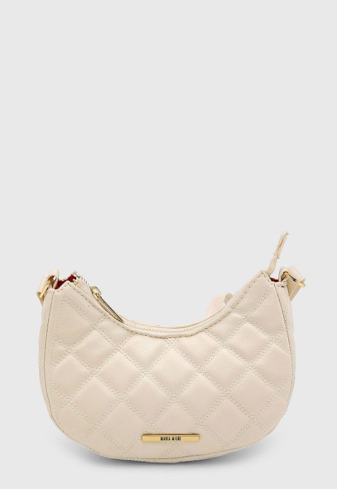 Bolsa Pequena Maria Milão Roma Matelassê Off-White