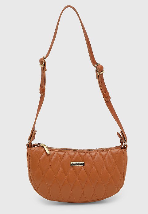 Bolsa Média Maria Milão Turin Matelassê Caramelo