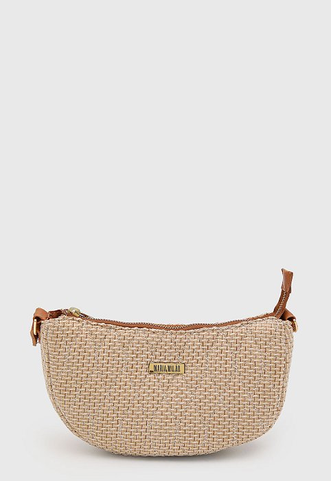 Bolsa Média Maria Milão Turin Matelassê Palha