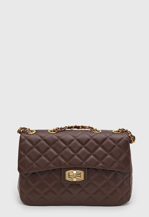 BOLSA MATELASSÊ CAFÉ