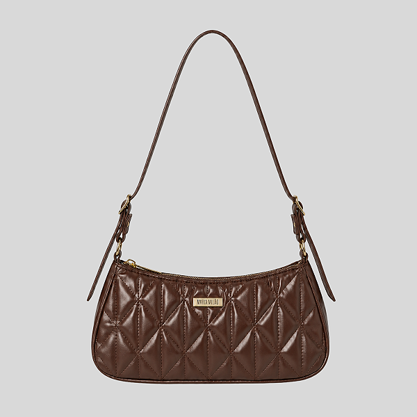 Bolsa Capri Maria Milão Couro PU Café