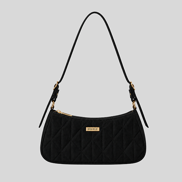 Bolsa Capri Maria Milão Camurça Preta