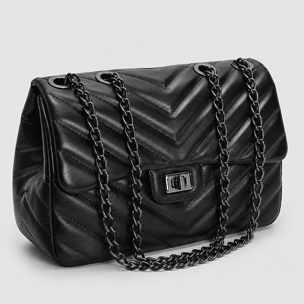 Bolsa Maria Milão Matelassê Preta
