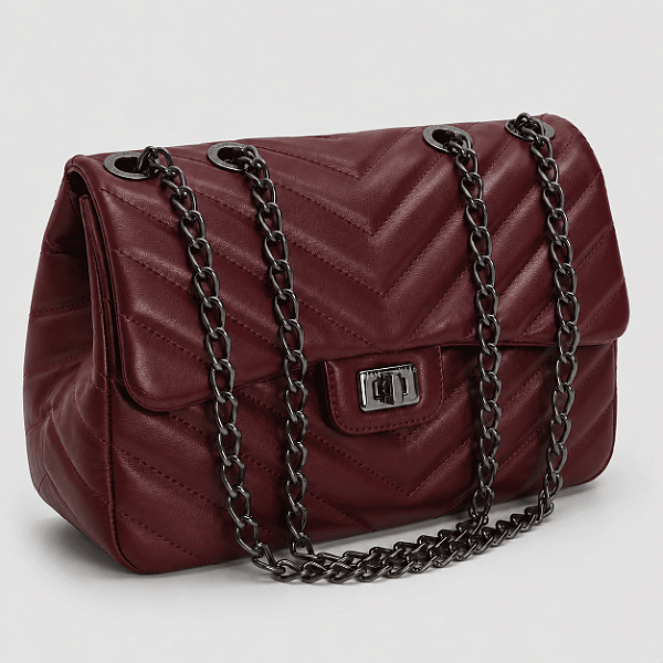 Bolsa Maria Milão Matelassê Bordô