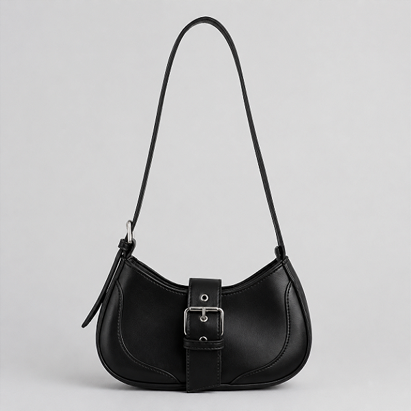 Bolsa Maria Milão Dark Preta/Niquel