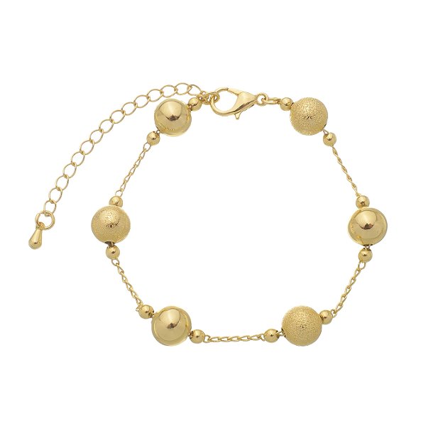 Pulseira de bola lisa e bola fosca