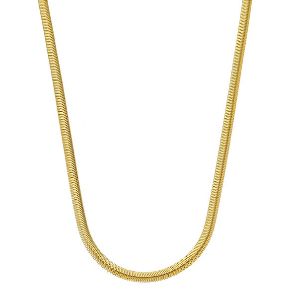 Colar snake 60cm banhada ouro 18k ou prata 925