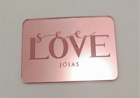 10 Tags 10x10cm em Acrílico Dourado, Prata ou Rosê
