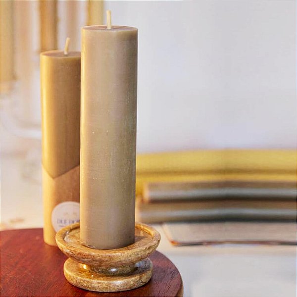 Vela Mini Círio de Cera de Abelha Maciça 15 cm - 1 un.