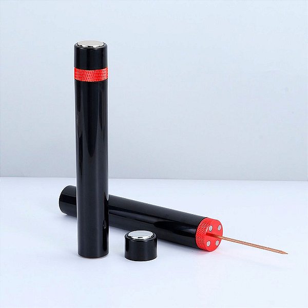 ABRIDOR DE VINHO PNEUMÁTICO PRETO E VERMELHO
