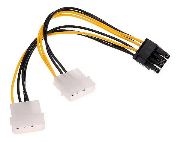 Cabo Adaptador 2 x Molex para PCI-Express 6 Pinos EVGA