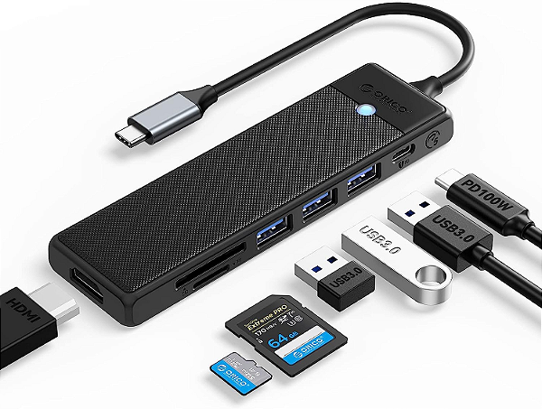 HUB MULTICONEXÕES TIPO-C 7 EM 1 ORICO
