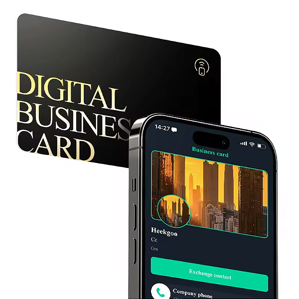 CARTÃO DE VISITA ELETRÔNICO PERSONALIZÁVEL APROXIMAÇÃO NFC E QR CODE