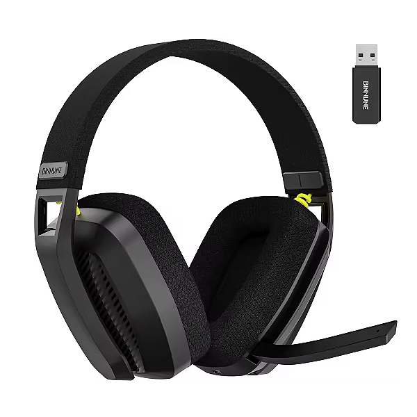 HEADSERT GAMER SEM FIO BINNUNE BW06 PRETO - [RECONDICIONADO]