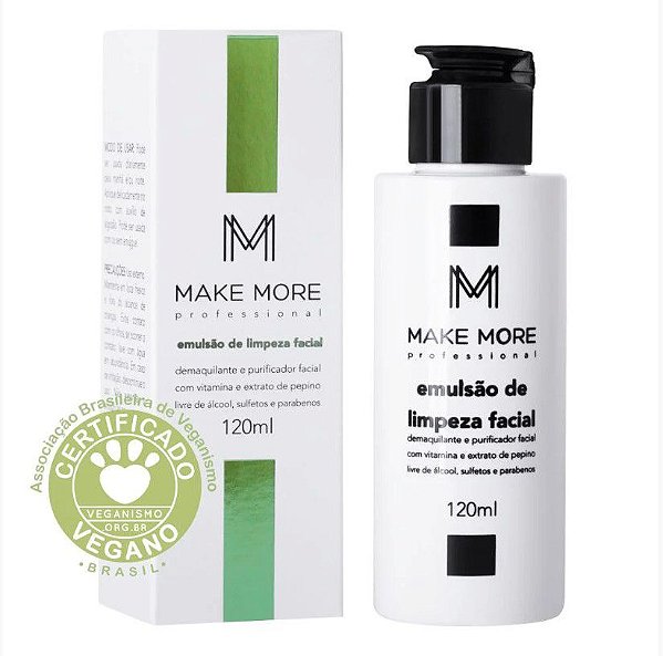 EMULSÃO DE LIMPEZA FACIAL - 120ml - MAKE MORE