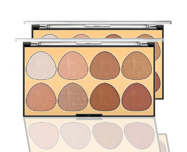 PALETA DE CONTORNO  - COMPACT POWDER 3D CONTOUR PALETTE - 8 CORES - MISS RÔSE