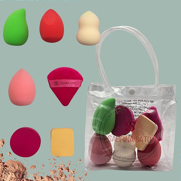 KIT DE ESPONJAS DE MAQUIAGEM - 7 UN. - SABRINA SATO