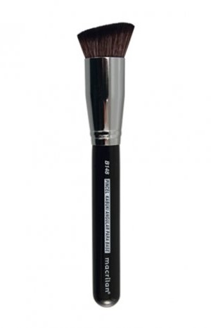 B148 - PINCEL KABUKI ANGULAR PARA BASE - LINHA BLACK - MACRILAN