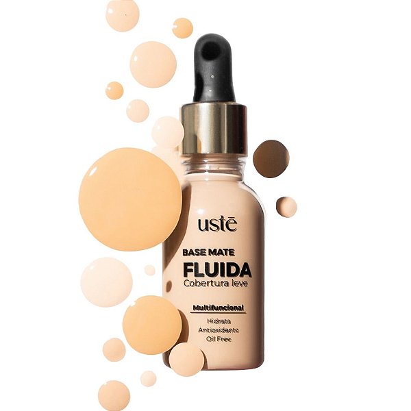 BASE FLUÍDA COBERTURA LEVE MATE - 30ml - USTÉ COSMÉTICOS