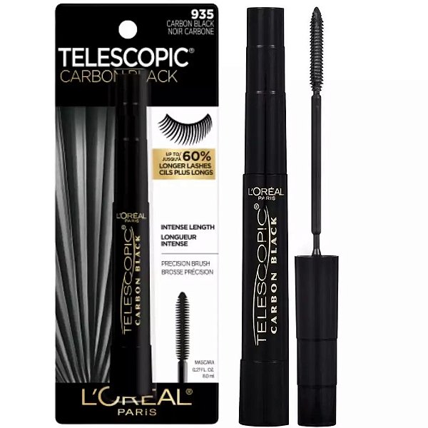 L'OREAL TELESCOPIC CARBON BLACK MÁSCARA DE CÍLIOS - 8ml - L'OREAL
