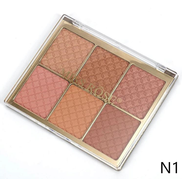 FACE PALETTE BLUSH - 06 CORES - MISS RÔSE