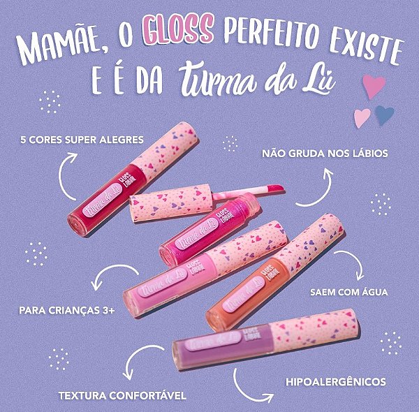 GLOSS LABIAL - 3+ - TURMA DA LÚ