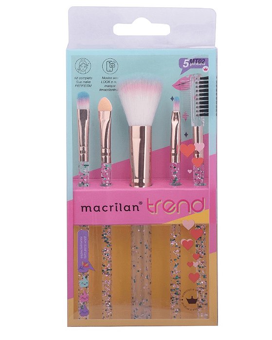 KIT DE PINCÉIS TREND - 05 PINCÉIS - MT02 - MACRILAN