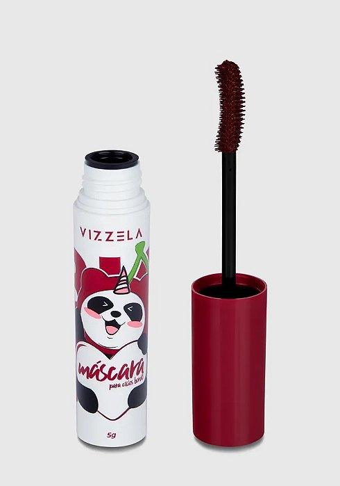 MÁSCARA PARA CÍLIOS BIG NO PANDA CHERRY - BORDÔ - VIZZELA