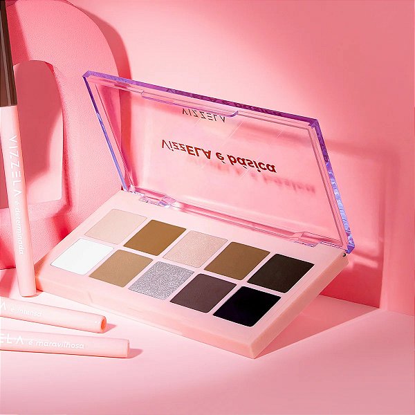 PALETA DE SOMBRA ELA É BÁSICA - 10 CORES - VIZZELA