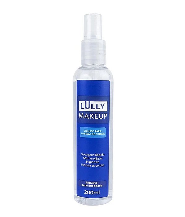 LÍQUIDO PARA LIMPEZA DE PINCÉIS - 200ml - LULLY MAKEUP