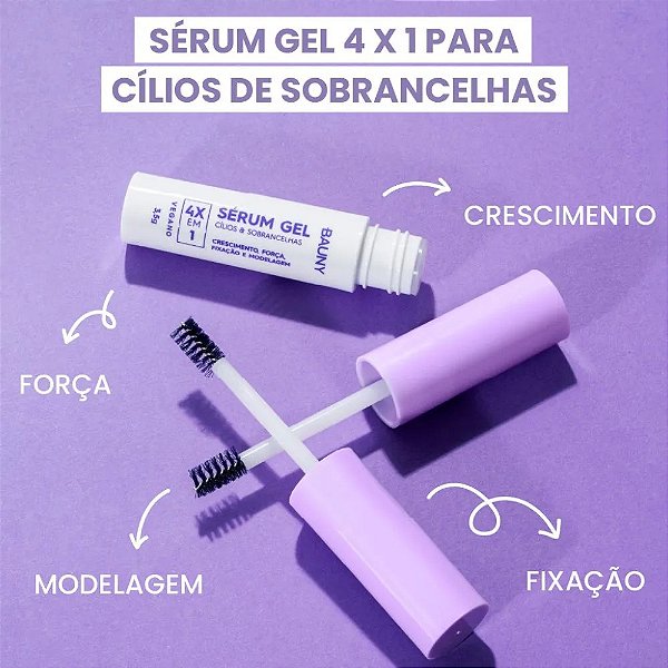 SÉRUM GEL CÍLIOS E SOBRANCELHAS 4X1 - 3,5g - BAUNY