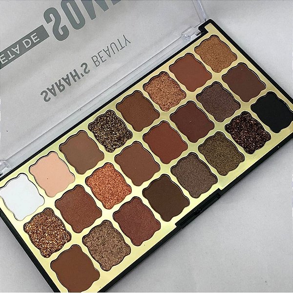PALETA DE SOMBRAS 24 CORES - EDIÇÃO NEUTROS INTENSA - SARAH'S BEAUTY