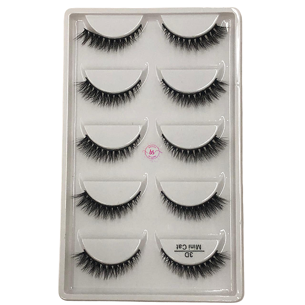 CARTELA DE CÍLIOS 3D - MODELO MINI CAT