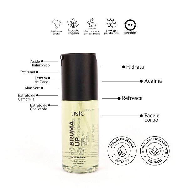BRUMA UP FLUÍDO HIDRATANTE FACE E CORPO - 120ml - USTÉ