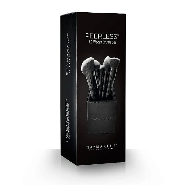 PEERLESS KIT 12 PINCÉIS COM PORTA PINCÉIS - DAYMAKEUP